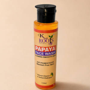 Kroots Herbal Papaya Face Wash – Glowing, Smooth & Blemish-Free Skin