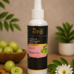 Amla & Bhringraj Hair Oil by Kroots – Stronger, Shinier & Healthier Hair (210 ml)