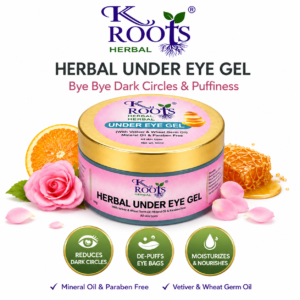 K Roots Herbal Under Eye Gel | Dark Circle & Puffiness Care | Moisturizing & Nourishing Eye Gel | 50ml