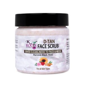 K Roots Herbal D-Tan Face Scrub (500gm) | Tan Removal & Blackhead Removal Face Scrub | Deep Cleansing Exfoliating Scrub for Face & Neck | For All Skin Types