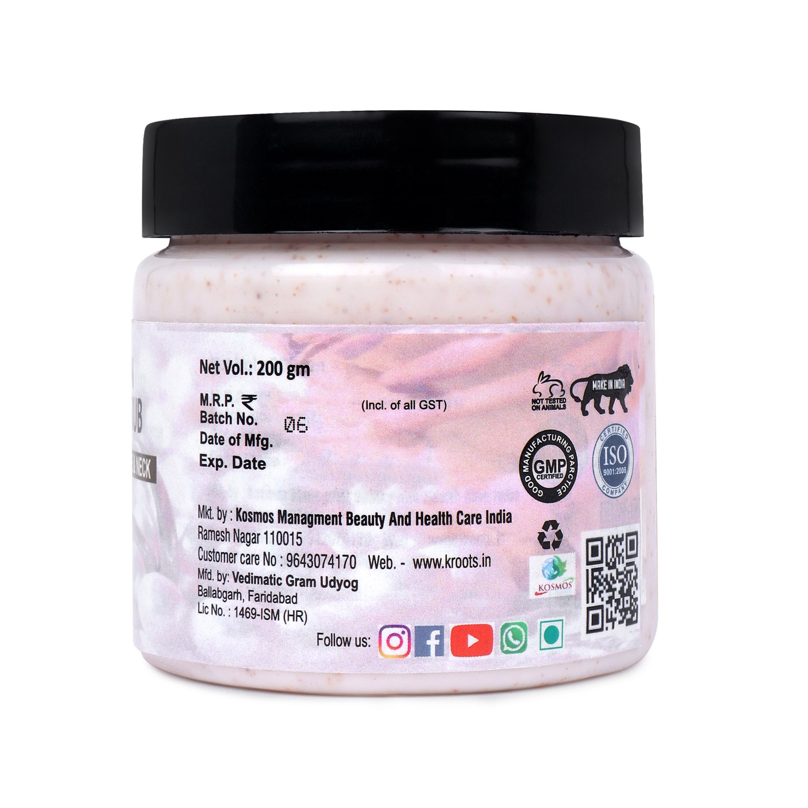 K Roots Herbal D-Tan Face Scrub (500gm) | Tan Removal & Blackhead Removal Face Scrub | Deep Cleansing Exfoliating Scrub for Face & Neck | For All Skin Types - Image 2